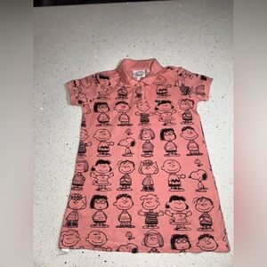 Lacoste Kids Pink Polo Shirt with Cartoon Print